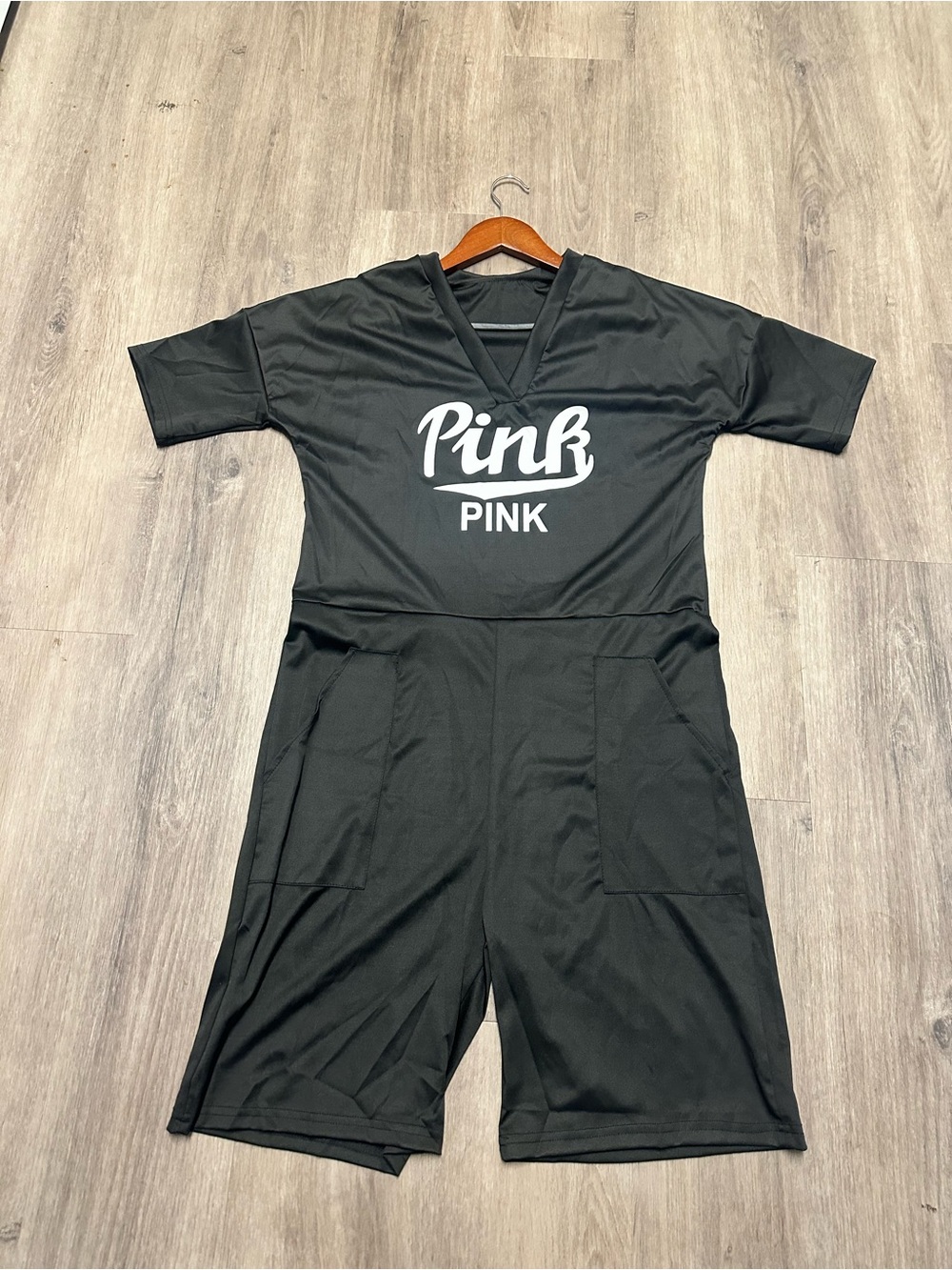 PINK Logo Black Romper/Jumpsuit